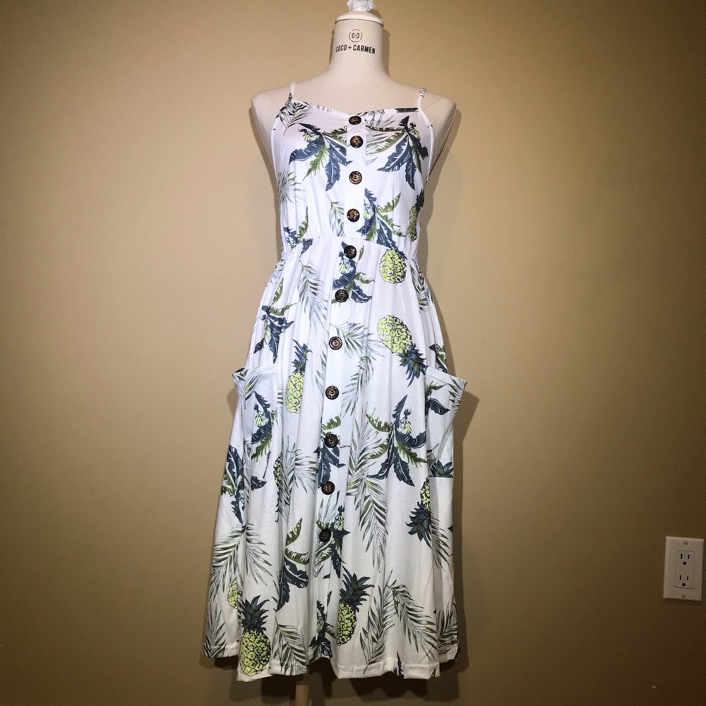 Floral Print Boho Summer Beach Dress